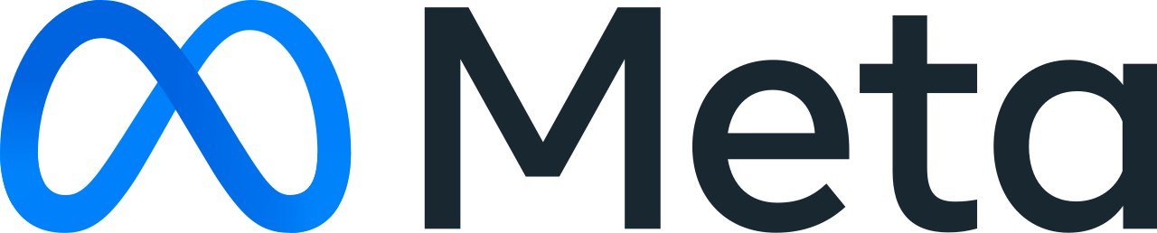 The Meta logo: a blue infinity-like loop beside the word Meta.