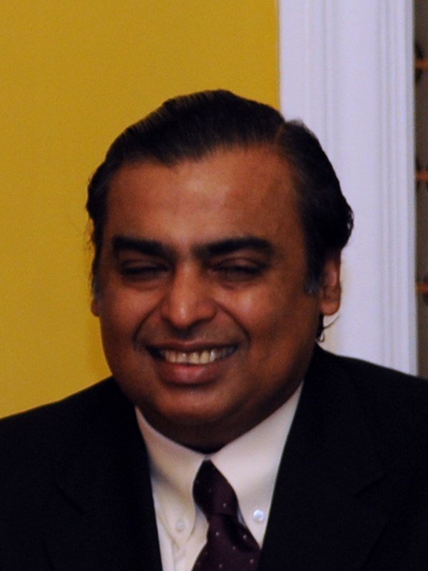 Mukesh Ambani, chairman of Reliance Industries, in a dark bandhgala.