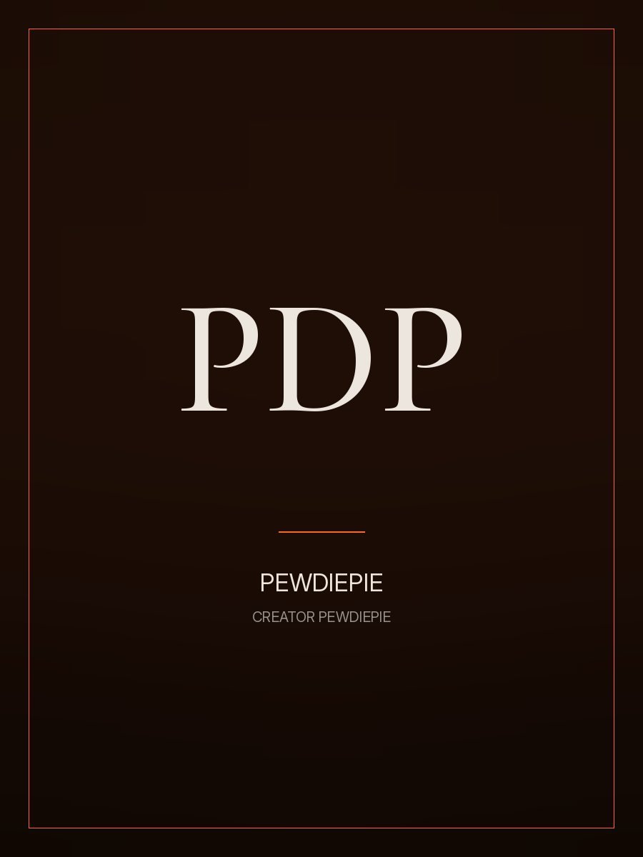 Placeholder portrait for PewDiePie, Felix Kjellberg.